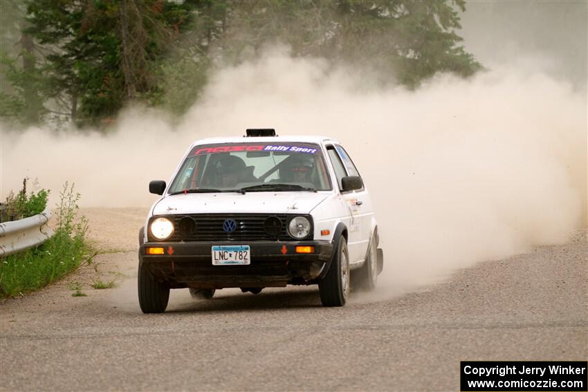 Josh Nykanen / Connor Himes VW GTI on SS6, Camp 3 South.