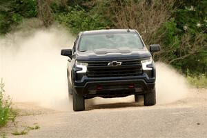 A Chevy Silverado pickup sweeps SS6, Camp 3 South.