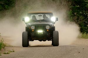 A Jeep Wrangler sweeps SS6, Camp 3 South.