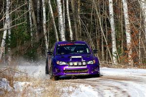 Silas Himes / Aleut Hatfield Subaru WRX STi on SS1, Nemadji Trail East.