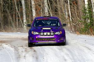 Silas Himes / Aleut Hatfield Subaru WRX STi on SS1, Nemadji Trail East.