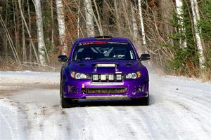 Silas Himes / Aleut Hatfield Subaru WRX STi on SS1, Nemadji Trail East.