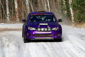 Silas Himes / Aleut Hatfield Subaru WRX STi on SS1, Nemadji Trail East.