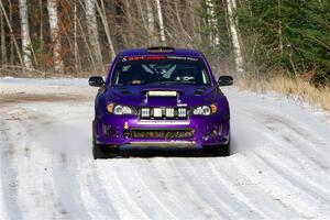 Silas Himes / Aleut Hatfield Subaru WRX STi on SS1, Nemadji Trail East.