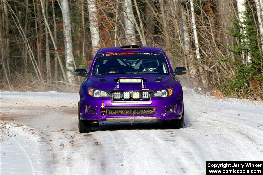 Silas Himes / Aleut Hatfield Subaru WRX STi on SS1, Nemadji Trail East.