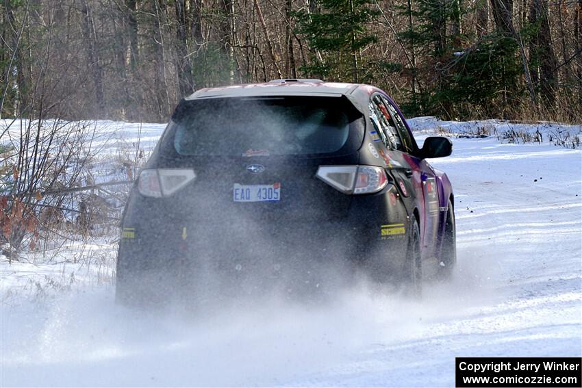 Silas Himes / Aleut Hatfield Subaru WRX STi on SS1, Nemadji Trail East.