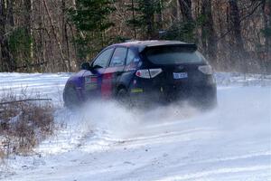 Silas Himes / Aleut Hatfield Subaru WRX STi on SS1, Nemadji Trail East.