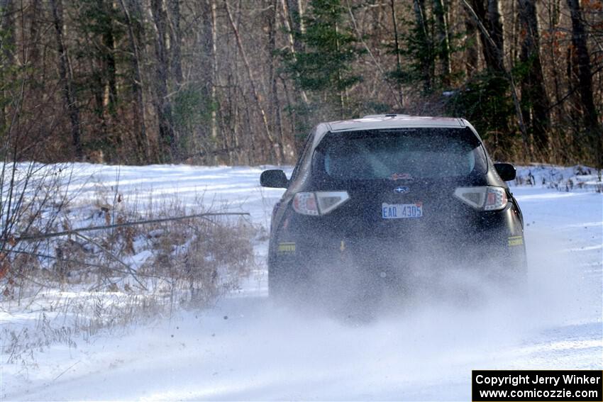 Silas Himes / Aleut Hatfield Subaru WRX STi on SS1, Nemadji Trail East.