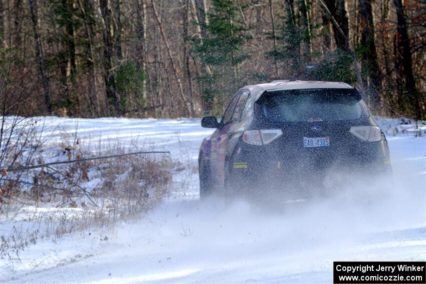 Silas Himes / Aleut Hatfield Subaru WRX STi on SS1, Nemadji Trail East.