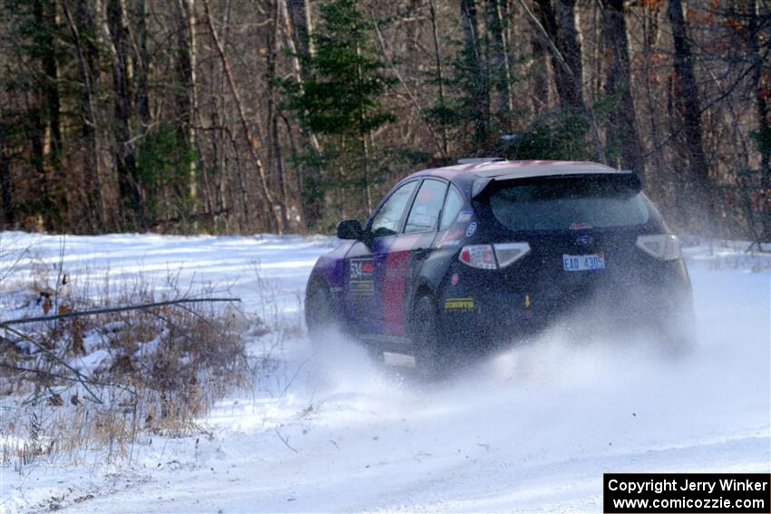 Silas Himes / Aleut Hatfield Subaru WRX STi on SS1, Nemadji Trail East.