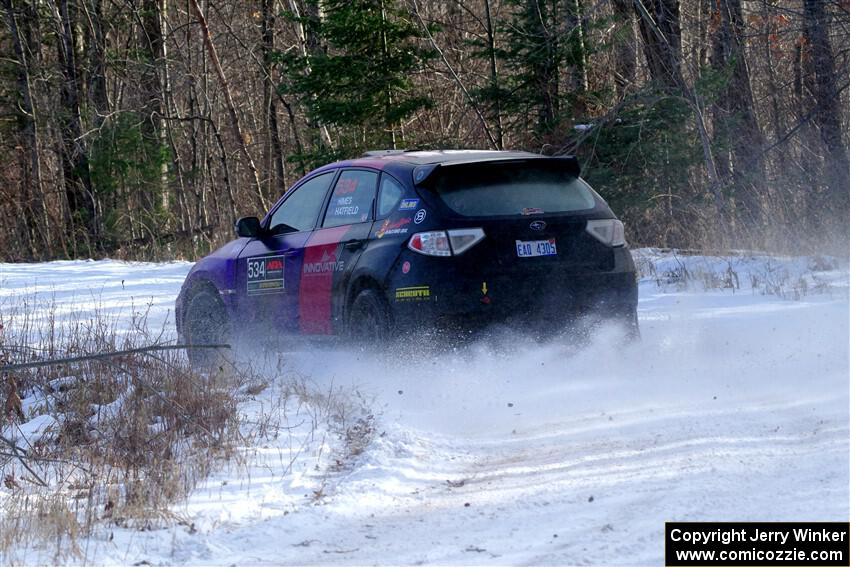 Silas Himes / Aleut Hatfield Subaru WRX STi on SS1, Nemadji Trail East.