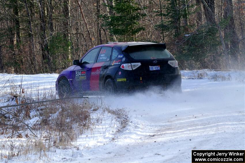 Silas Himes / Aleut Hatfield Subaru WRX STi on SS1, Nemadji Trail East.