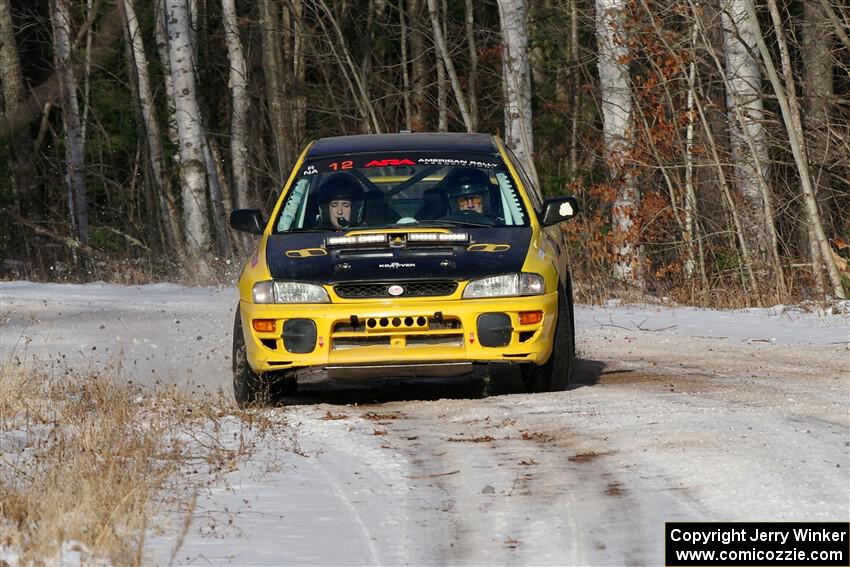 Steve Gingras / Katie Gingras Subaru Impreza on SS1, Nemadji Trail East.