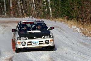 Aidan Hicks / John Hicks Subaru Impreza Wagon on SS1, Nemadji Trail East.