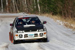 Aidan Hicks / John Hicks Subaru Impreza Wagon on SS1, Nemadji Trail East.