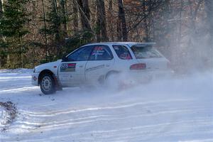 Aidan Hicks / John Hicks Subaru Impreza Wagon on SS1, Nemadji Trail East.