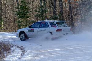 Aidan Hicks / John Hicks Subaru Impreza Wagon on SS1, Nemadji Trail East.