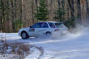 Aidan Hicks / John Hicks Subaru Impreza Wagon on SS1, Nemadji Trail East.