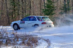 Aidan Hicks / John Hicks Subaru Impreza Wagon on SS1, Nemadji Trail East.