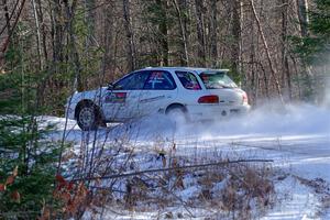 Aidan Hicks / John Hicks Subaru Impreza Wagon on SS1, Nemadji Trail East.