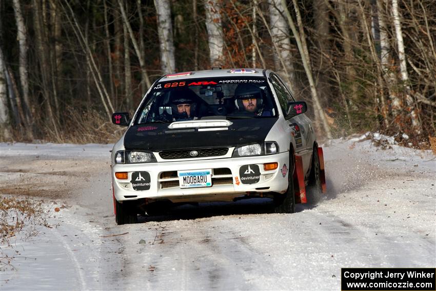 Aidan Hicks / John Hicks Subaru Impreza Wagon on SS1, Nemadji Trail East.