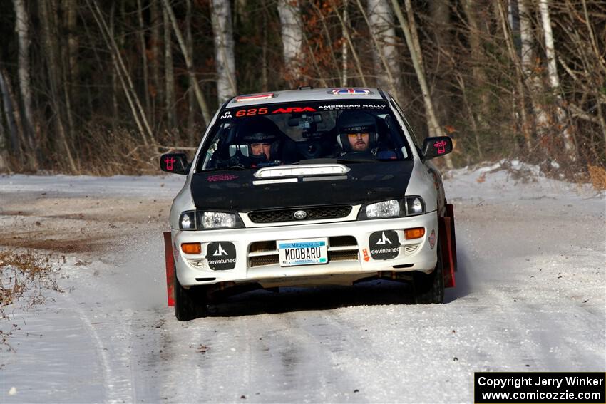 Aidan Hicks / John Hicks Subaru Impreza Wagon on SS1, Nemadji Trail East.