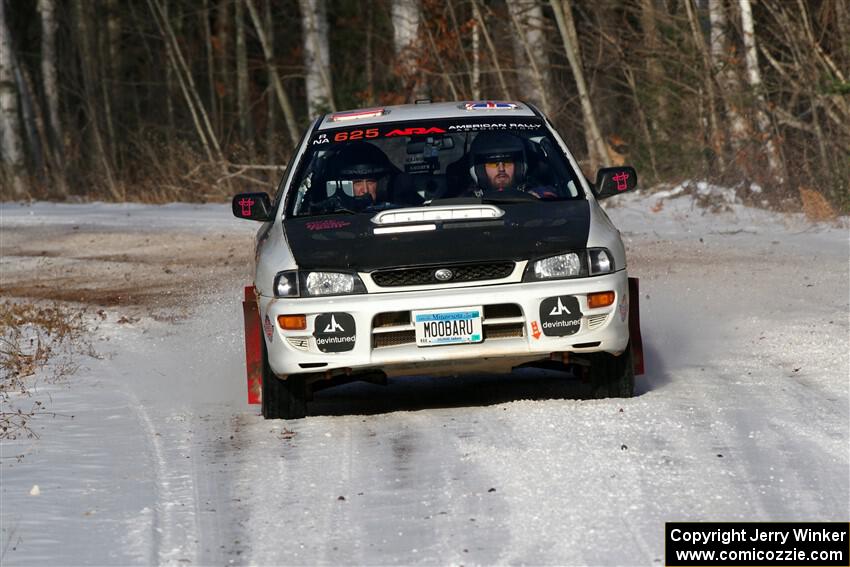 Aidan Hicks / John Hicks Subaru Impreza Wagon on SS1, Nemadji Trail East.