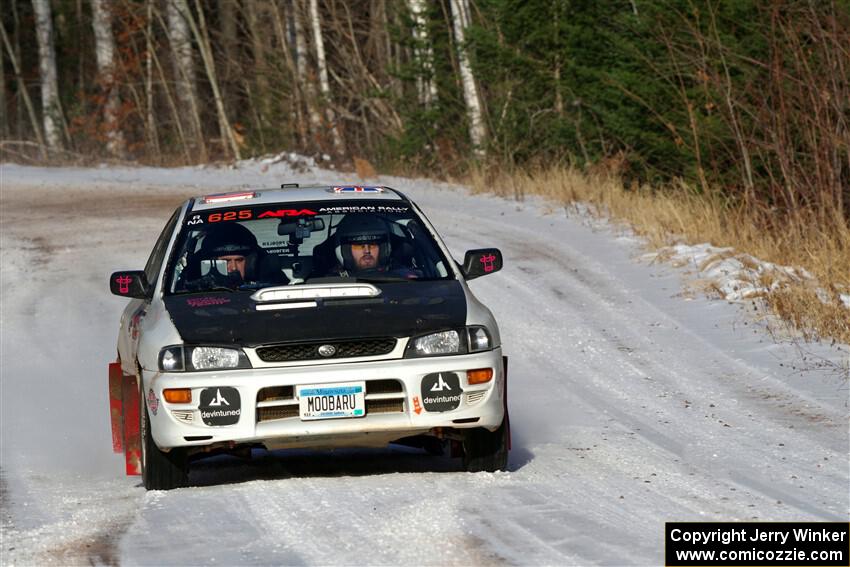 Aidan Hicks / John Hicks Subaru Impreza Wagon on SS1, Nemadji Trail East.