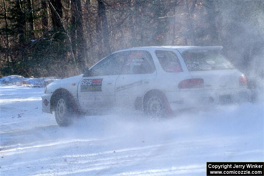 Aidan Hicks / John Hicks Subaru Impreza Wagon on SS1, Nemadji Trail East.