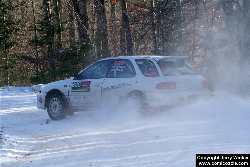 Aidan Hicks / John Hicks Subaru Impreza Wagon on SS1, Nemadji Trail East.