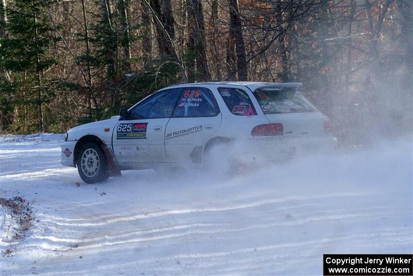 Aidan Hicks / John Hicks Subaru Impreza Wagon on SS1, Nemadji Trail East.