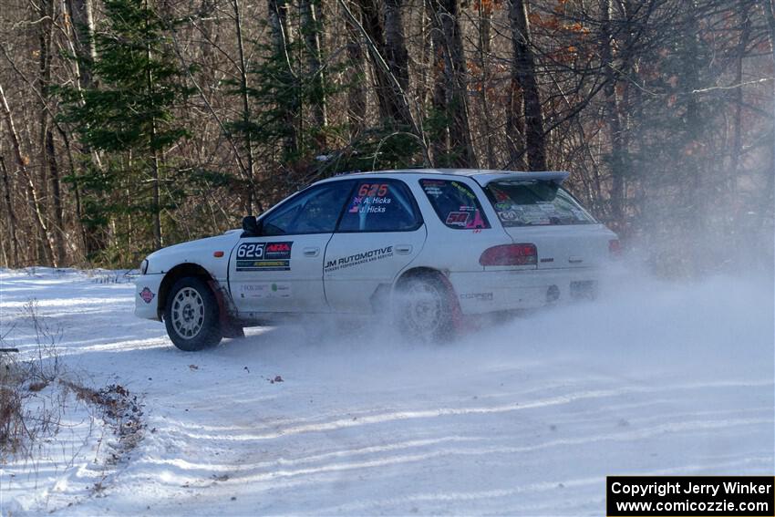 Aidan Hicks / John Hicks Subaru Impreza Wagon on SS1, Nemadji Trail East.