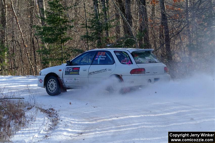 Aidan Hicks / John Hicks Subaru Impreza Wagon on SS1, Nemadji Trail East.