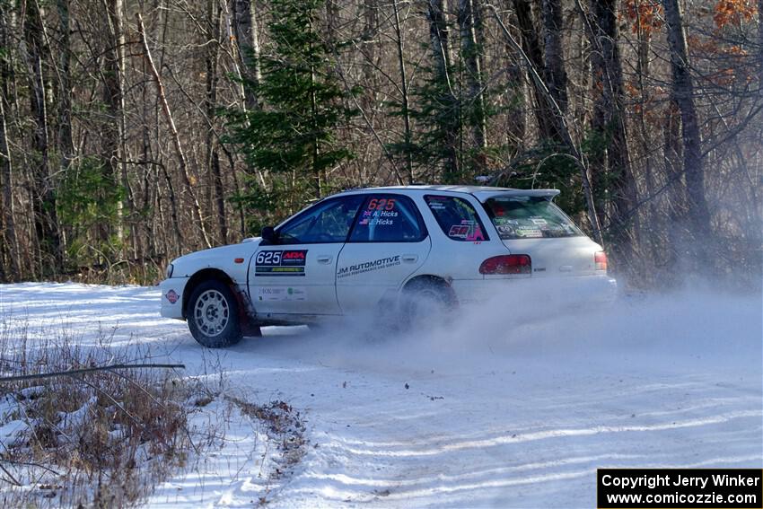 Aidan Hicks / John Hicks Subaru Impreza Wagon on SS1, Nemadji Trail East.