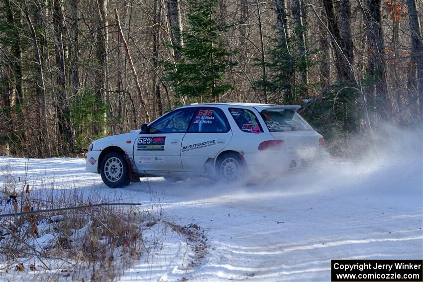 Aidan Hicks / John Hicks Subaru Impreza Wagon on SS1, Nemadji Trail East.