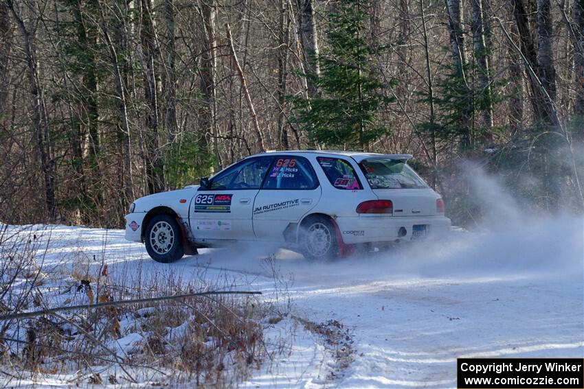 Aidan Hicks / John Hicks Subaru Impreza Wagon on SS1, Nemadji Trail East.