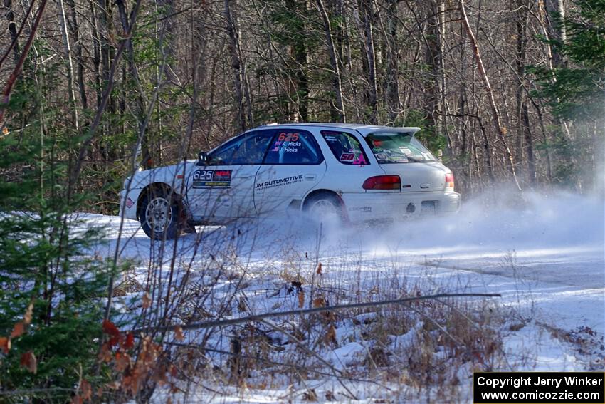 Aidan Hicks / John Hicks Subaru Impreza Wagon on SS1, Nemadji Trail East.