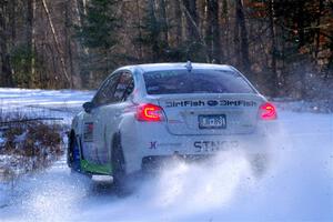 Jamey Randall / Andrew Rausch Subaru WRX on SS1, Nemadji Trail East.