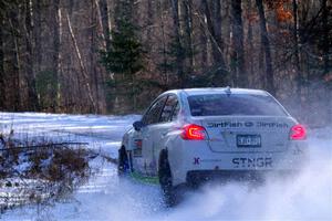 Jamey Randall / Andrew Rausch Subaru WRX on SS1, Nemadji Trail East.