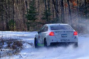 Jamey Randall / Andrew Rausch Subaru WRX on SS1, Nemadji Trail East.