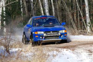 Connor Himes / Elliot Prusi Subaru Impreza on SS1, Nemadji Trail East.