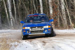 Connor Himes / Elliot Prusi Subaru Impreza on SS1, Nemadji Trail East.