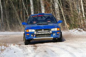 Connor Himes / Elliot Prusi Subaru Impreza on SS1, Nemadji Trail East.