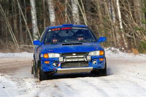 Connor Himes / Elliot Prusi Subaru Impreza on SS1, Nemadji Trail East.