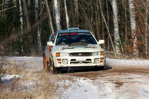 Tyler Matalas / John Farrow Subaru Impreza LX on SS1, Nemadji Trail East.