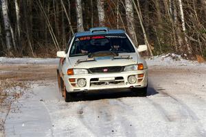 Tyler Matalas / John Farrow Subaru Impreza LX on SS1, Nemadji Trail East.