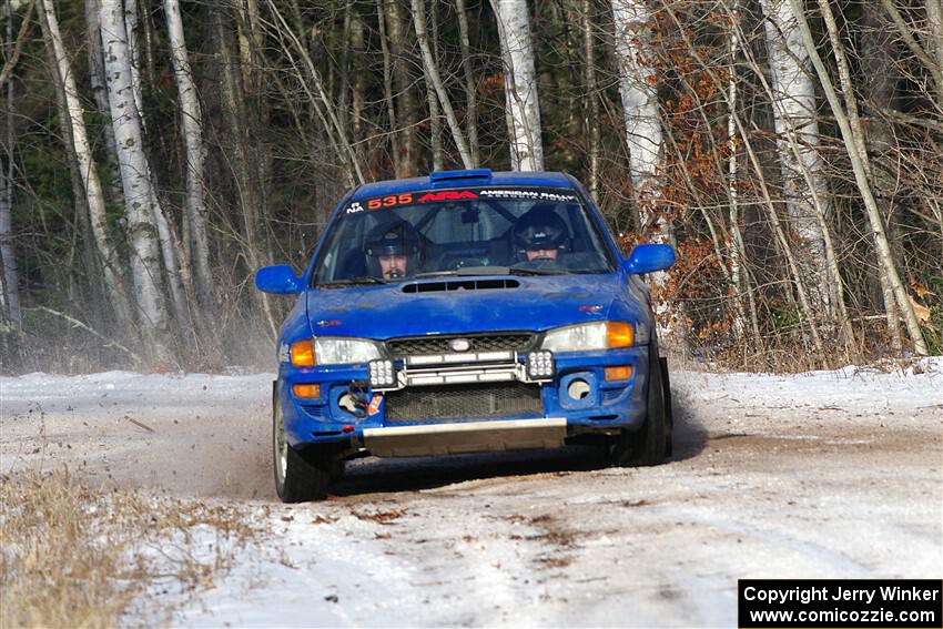 Connor Himes / Elliot Prusi Subaru Impreza on SS1, Nemadji Trail East.