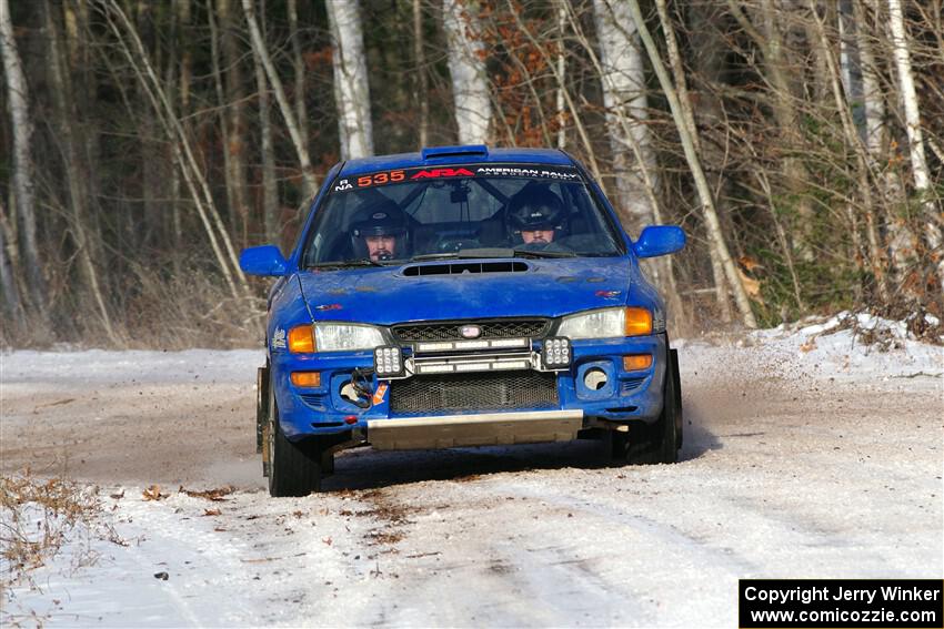 Connor Himes / Elliot Prusi Subaru Impreza on SS1, Nemadji Trail East.