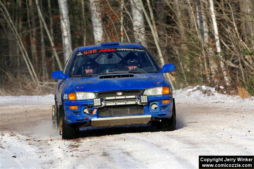 Connor Himes / Elliot Prusi Subaru Impreza on SS1, Nemadji Trail East.