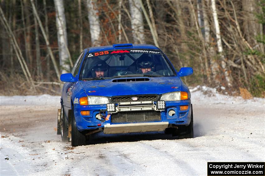 Connor Himes / Elliot Prusi Subaru Impreza on SS1, Nemadji Trail East.